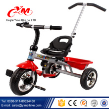 2017 preferential price push along trike/New design and well quality children's tricycle toys/baby tricycle bike with push bar